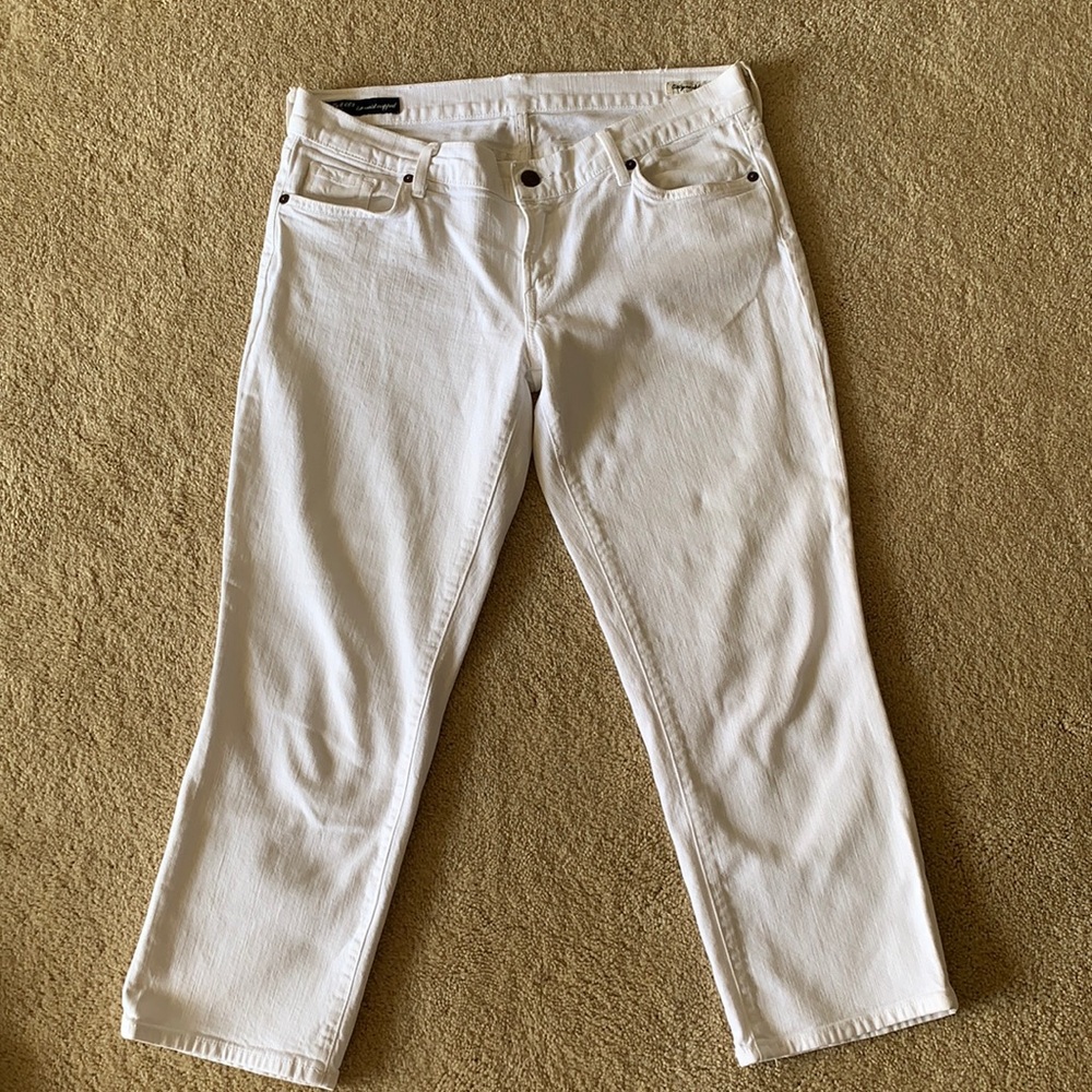 Citizens of humanity white cropped jeans